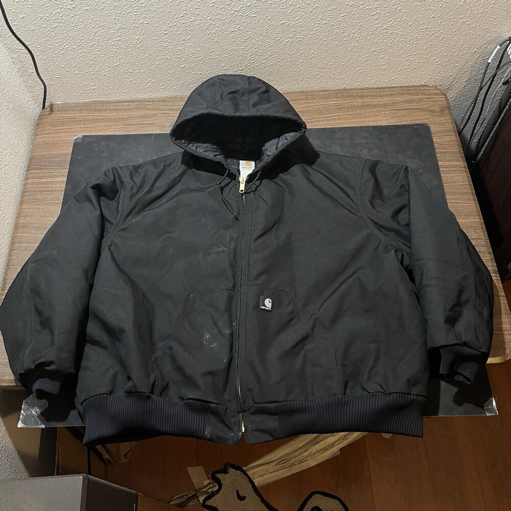 Carhartt 5XL Jacket Vintage Hooded Quilted Special Order Black J133 BLK Arctic